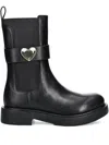 Love Moschino Leather Boots In Black