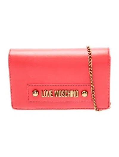 Pre-owned Love Moschino Leather Clutch In Pink