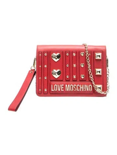Pre-owned Love Moschino Leather Clutch In Red