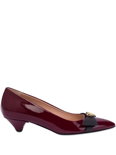 Love Moschino Leather Pumps In Red