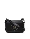 Love Moschino Logo-plaque Faux-leather Shoulder Bag In Black