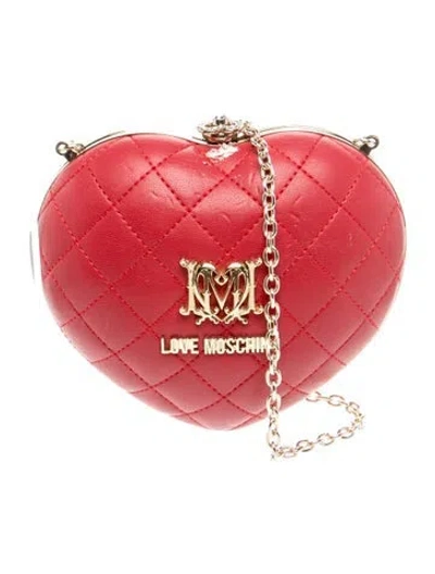 Pre-owned Love Moschino Leather Shoulder Bag In Red