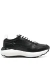 Love Moschino Leather Sneakers In 黑色
