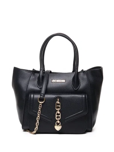 LOVE MOSCHINO LEATHER TOTE BAG