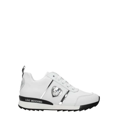 Love Moschino Leather Women's Sneakers In White