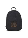Love Moschino Lettering Logo Backpack In Black