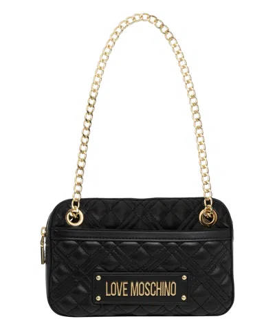 Love Moschino Lettering Logo Handbag In Black