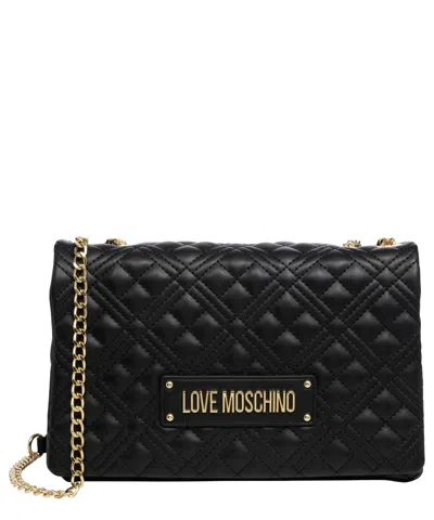 Love Moschino Lettering Logo Shoulder Bag In Black