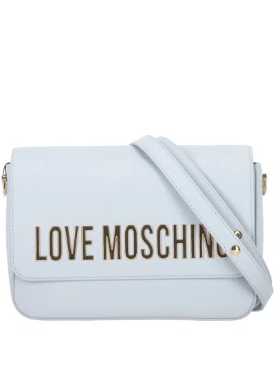 Love Moschino Light Blue Foldover Shoulder Bag
