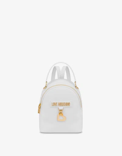 Love Moschino Limited Edition Calf Backpack In White