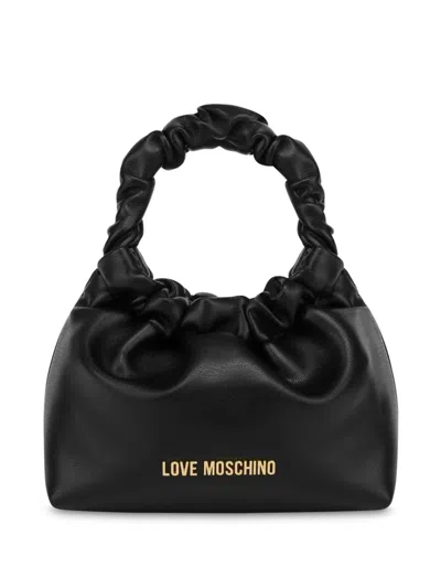 Love Moschino Logo-appliqué Tote Bag In Black