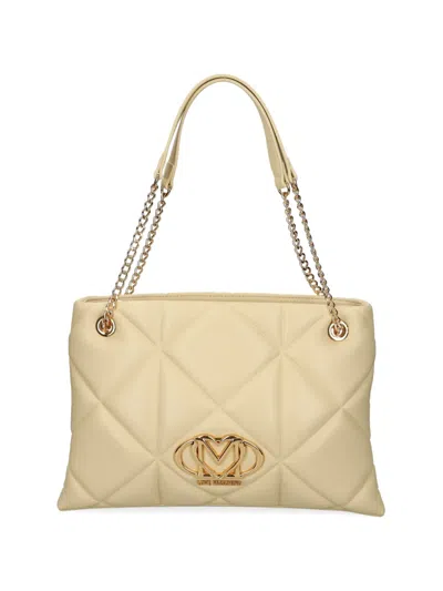 Love Moschino Logo-appliqué Tote Bag In Neutral