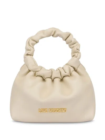Love Moschino Logo-appliqué Tote Bag In Neutrals