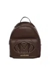 Love Moschino Backpack With Maxi Logo In Brown