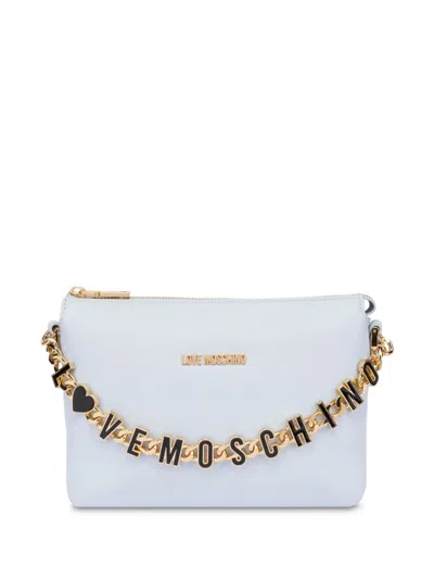 Love Moschino Logo-chain Cross Body Bag In 蓝色