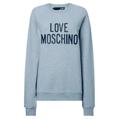 Pre-owned Love Moschino 'logo' Cotton Sweatshirt In Blue