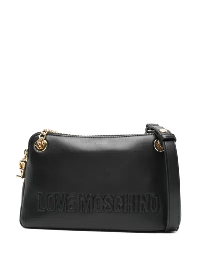 Love Moschino Logo Cross Body Bag In Black