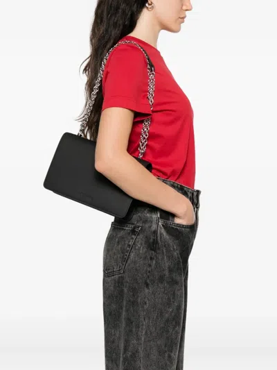 Love Moschino Logo-debossed Chain Shoulder Bag In Black