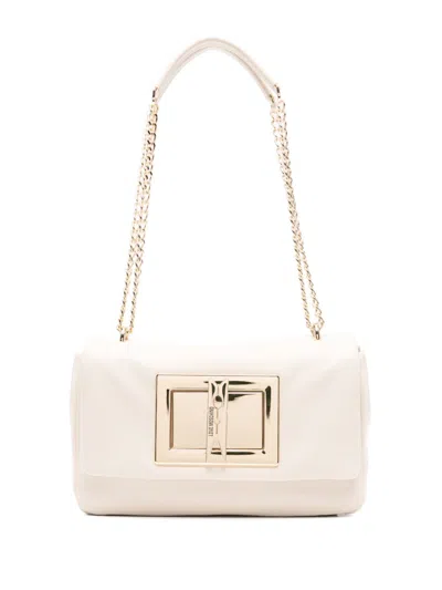 Love Moschino Logo-debossed Shoulder Bag In Neutrals