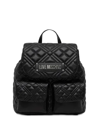 Love Moschino Logo-detail Backpack In Black