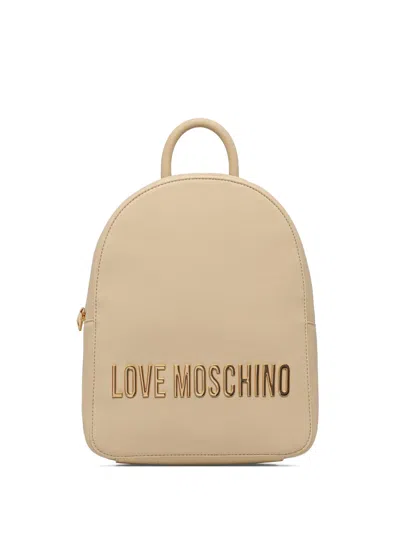 Love Moschino Logo-detail Backpack In Neutral