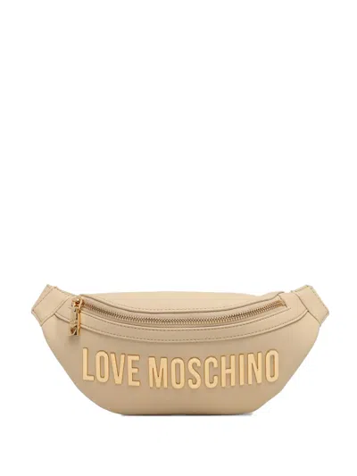 Love Moschino Logo-detail Buckle Belt Bag In Neutral