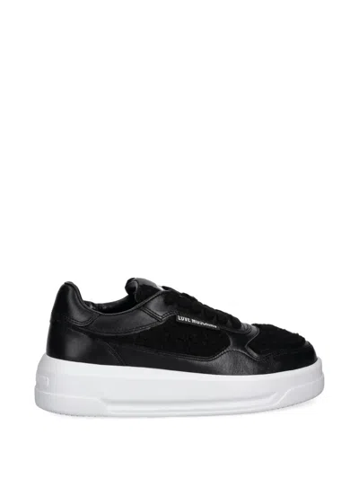 Love Moschino Logo-detail Platform Sneakers In Black