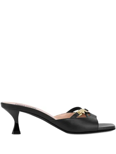 Love Moschino Logo Detail Sandals In Black
