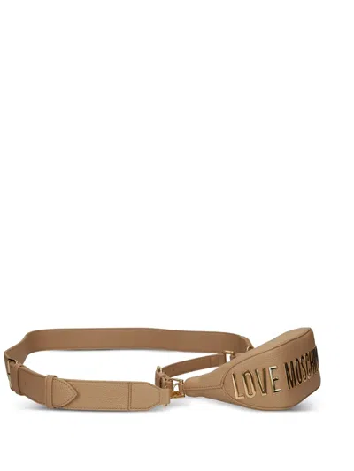 Love Moschino Logo-detail Shoulder Bag In Brown