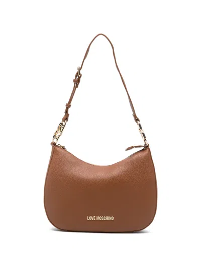 Love Moschino Logo-detail Shoulder Bag In Brown