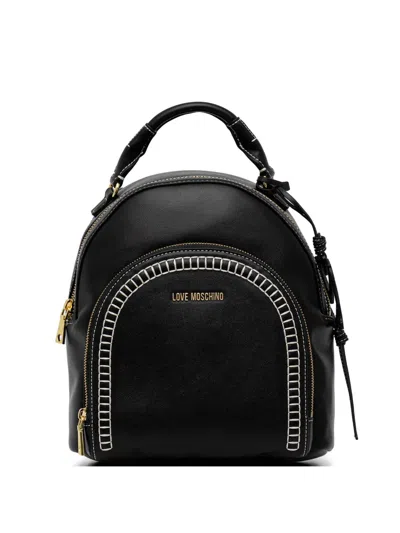 Love Moschino Logo-detail Top Handle Backpack In Black