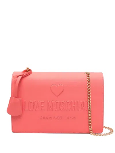 Love Moschino Logo-embossed Shoulder Bag In Pink