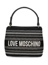 Love Moschino Logo-embroidered Tote Bag In Black