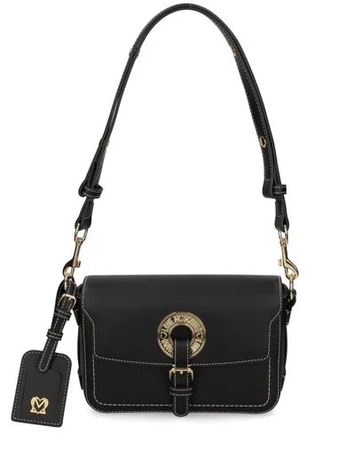 Love Moschino Logo Eyelet Nero Shoulder Bag In Black