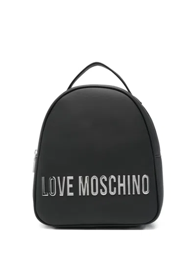 Love Moschino Logo-lettering Backpack In Black