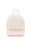 Love Moschino Logo-lettering Backpack In Neutrals