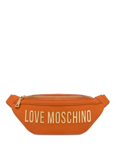 Love Moschino Logo-lettering Belt Bag In Orange
