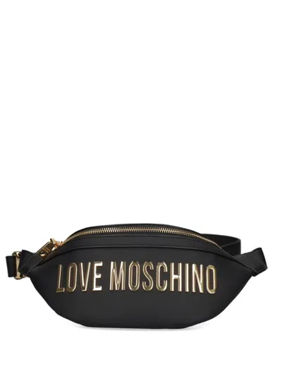 Love Moschino Logo-lettering Belt Bag In Black