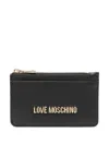 Love Moschino Logo-lettering Card Holder In Black