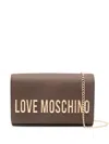 Love Moschino Logo-lettering Chain-strap Cross Body Bag In Brown