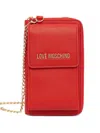 Love Moschino Logo-lettering Chain Wallet In Red