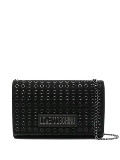 Love Moschino Logo-lettering Cross Body Bag In Black