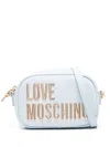 Love Moschino Logo-lettering Cross Body Bag In Blue