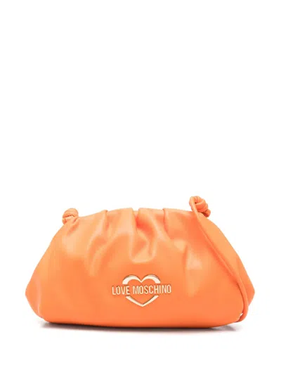 Love Moschino Logo-lettering Cross Body Bag In Orange