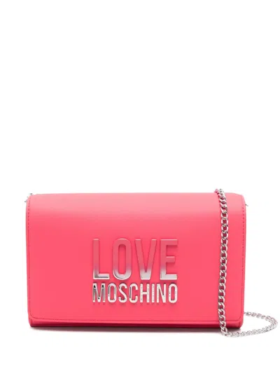 Love Moschino Logo-lettering Cross Body Bag In Pink
