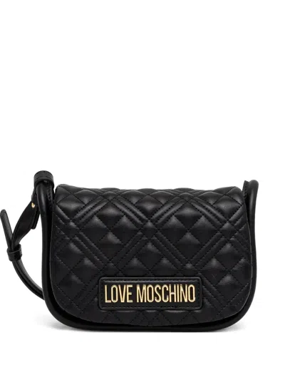 Love Moschino Logo-lettering Crossbody Bag In Black