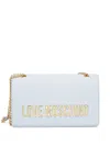 Love Moschino Logo-lettering Crossbody Bag In Blue