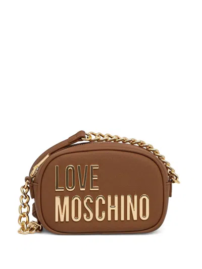 Love Moschino Logo-lettering Crossbody Bag In Brown