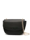 Love Moschino Logo-lettering Grained Crossbody Bag In Black