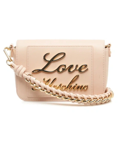 Love Moschino Logo Lettering Mini Shoulder Bag In Pink